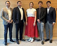 Das neue Vorstandsteam der JI Tirol (v. l. n. r.): Manuel Lindner, Christoph Mederle, Irene Wüster, Georg Kloger und Alois Fröschl (ohne den abwesenden Patrick Huter)